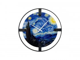 Часы интерьерные NT155 VAN GOGH STARRY NIGHT в Дупленской - duplenskaya.mebel-nsk.ru | фото