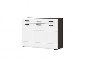Комод 1200 КМ-01 Либерти (венге/белый глянец) в Дупленской - duplenskaya.mebel-nsk.ru | фото