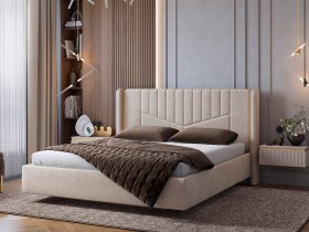 Кровать двуспальная 1,6м Диор (кашемир суфле (велюр)) в Дупленской - duplenskaya.mebel-nsk.ru | фото