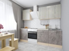 Модульная кухня Йота (пикард/цемент) в Дупленской - duplenskaya.mebel-nsk.ru | фото