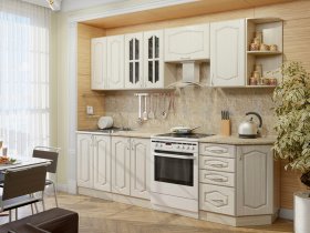 Модульная кухня Классика-1 (дуб молочный) в Дупленской - duplenskaya.mebel-nsk.ru | фото