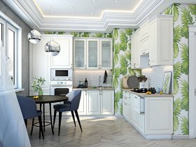 Модульная кухня Ницца (дуб кремовый) в Дупленской - duplenskaya.mebel-nsk.ru | фото