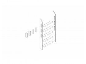 Пакет №10 Прямая лестница и опоры для двухъярусной кровати Соня в Дупленской - duplenskaya.mebel-nsk.ru | фото