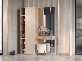 Прихожая Ева (кашемир/дуб вотан) в Дупленской - duplenskaya.mebel-nsk.ru | фото