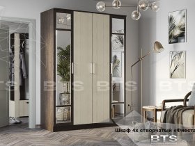 Шкаф четырехстворчатый Фиеста NEW (BTS) в Дупленской - duplenskaya.mebel-nsk.ru | фото