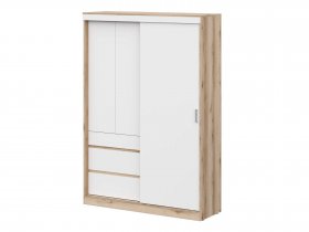 Шкаф-купе (1,5м) Брауни (дуб делано/белый) в Дупленской - duplenskaya.mebel-nsk.ru | фото