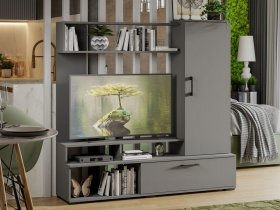 Стенка «Сиена» (графит серый) в Дупленской - duplenskaya.mebel-nsk.ru | фото