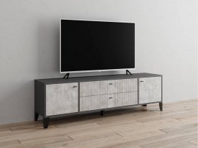 Тумба под ТВ Парус-10 (графит/мальта) в Дупленской - duplenskaya.mebel-nsk.ru | фото
